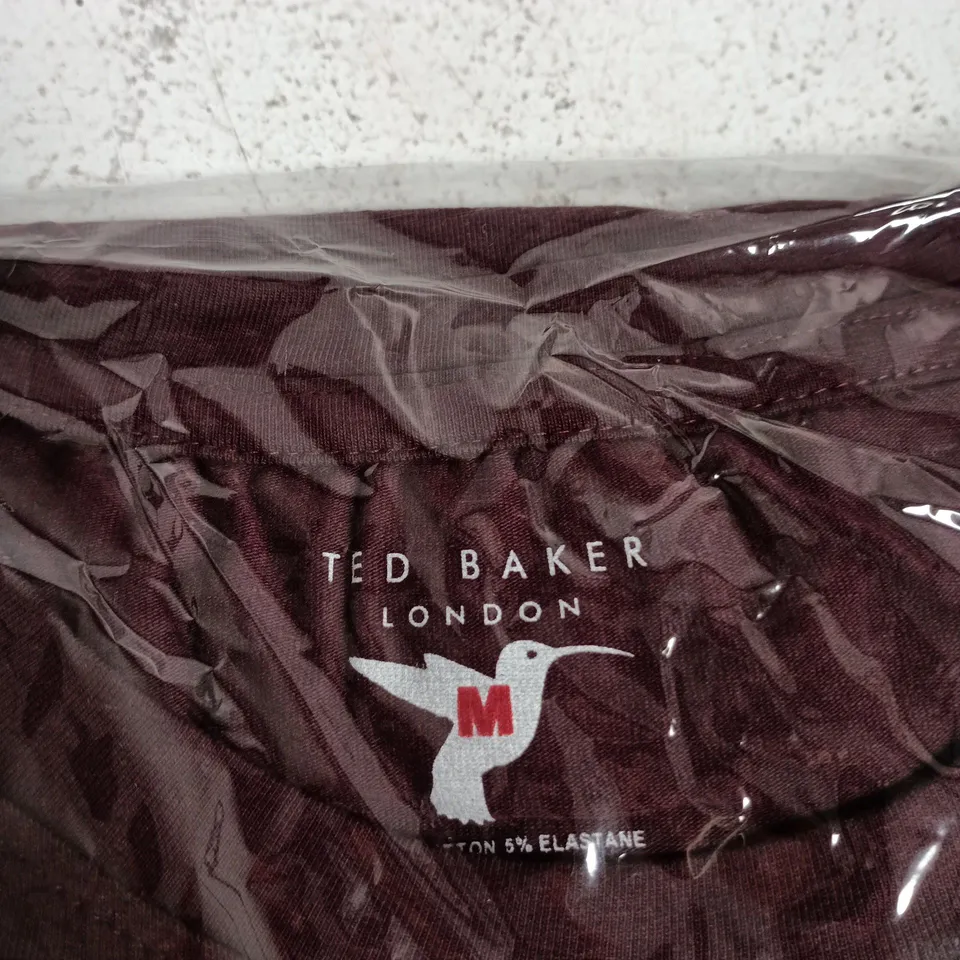 TED BAKER LONDON BURGUNDY TOP – SIZE M