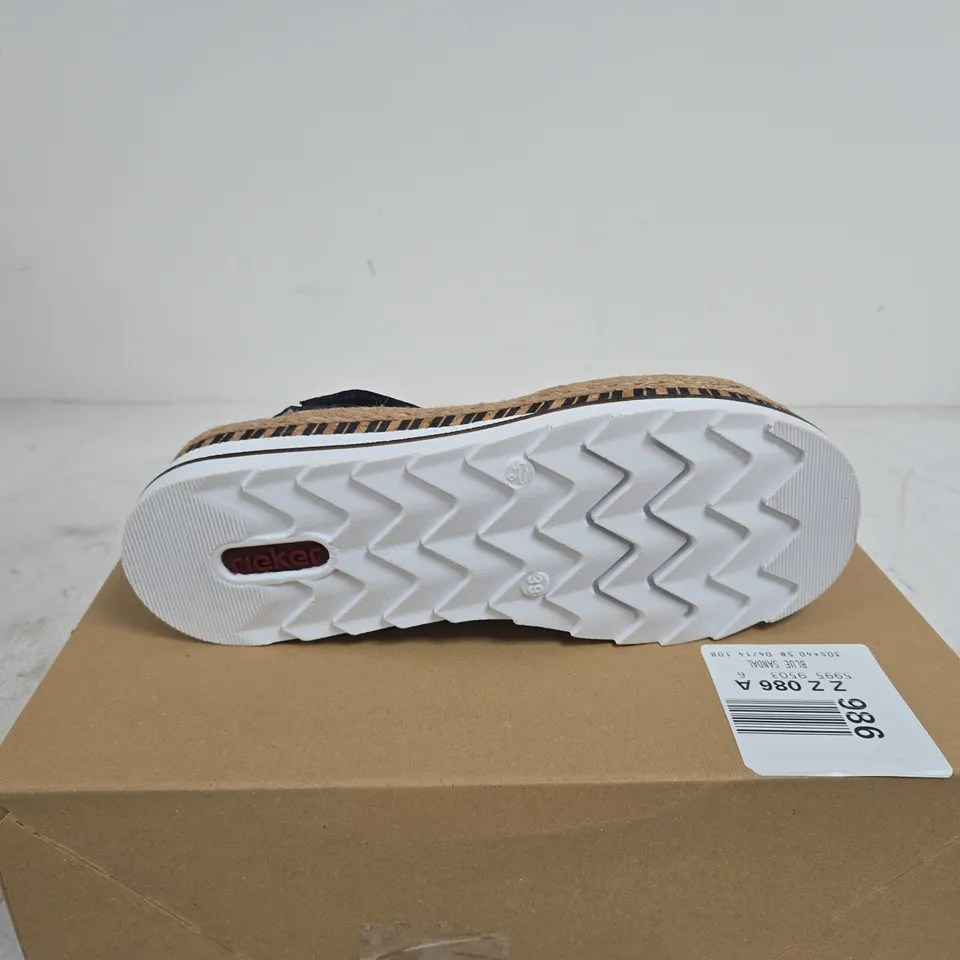 RIEKER BLUE SANDAL SIZE 39 BOXED
