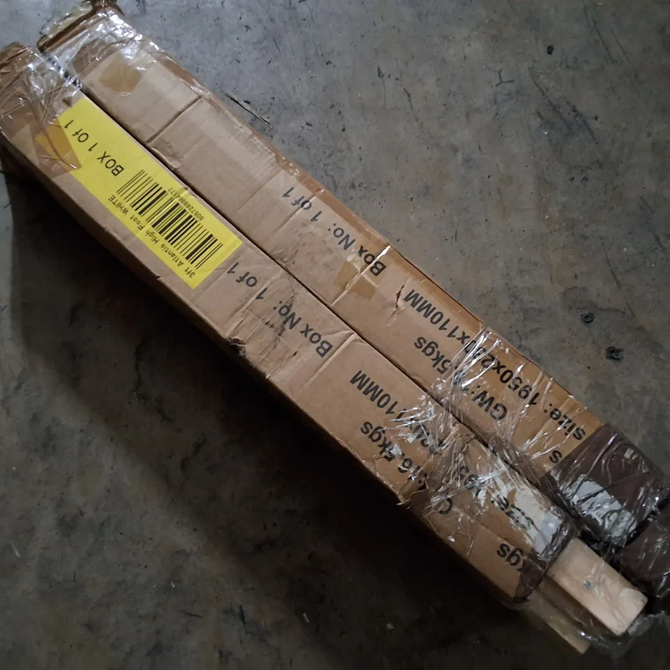 LOT OF 2 3FT ATLANTIS HIGH FOOT BED FRAMES IN WHITE