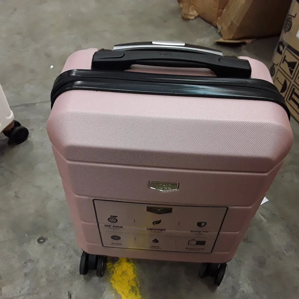 UNBOXED KEPLIN LUGG SMALL SIZE TRAVEL LUGGAGE WITH WHEELS PINK COLOUR 