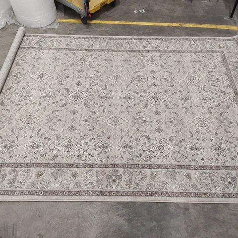 MEEKS POWER LOOM TAUPE/BEIGE/BROWN RUG // 200 X 290CM