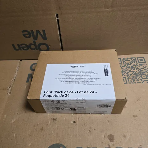 AMAZON BASICS PACK OF 24 D CELL BATTERIES. BOXED AND SEALED