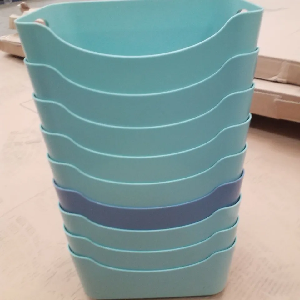 SET OF 9 KEPLIN PLASTIC STUDIO STORAGE BASKETS