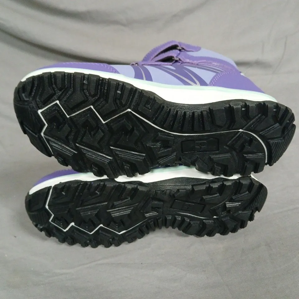 MOUNTAIN WAREHOUSE SLOPE SOFTSHELL KIDS' ADAPTIVE WATERPROOF SNOW BOOTS – PURPLE