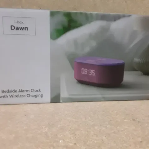 BOXED I-BOX DAWN BEDSIDE ALARM CLOCK WITH WIRELESS CHARGING