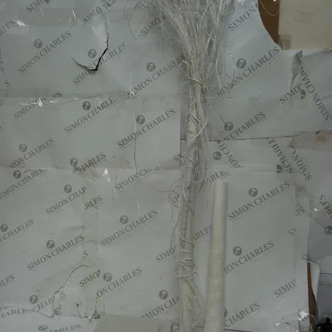 BOXED ALISON CORK PRE-LIT CASCADING GLITTER WHITE WILLOW TREE - COLLECTION ONLY