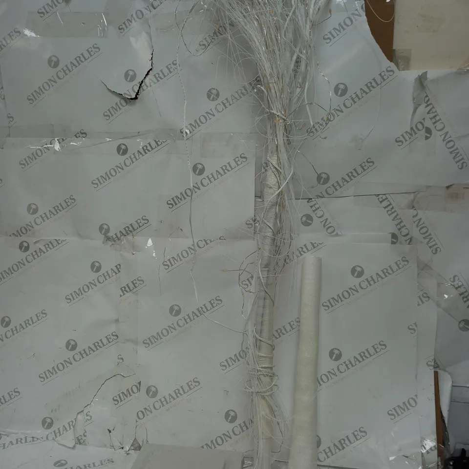 BOXED ALISON CORK PRE-LIT CASCADING GLITTER WHITE WILLOW TREE - COLLECTION ONLY