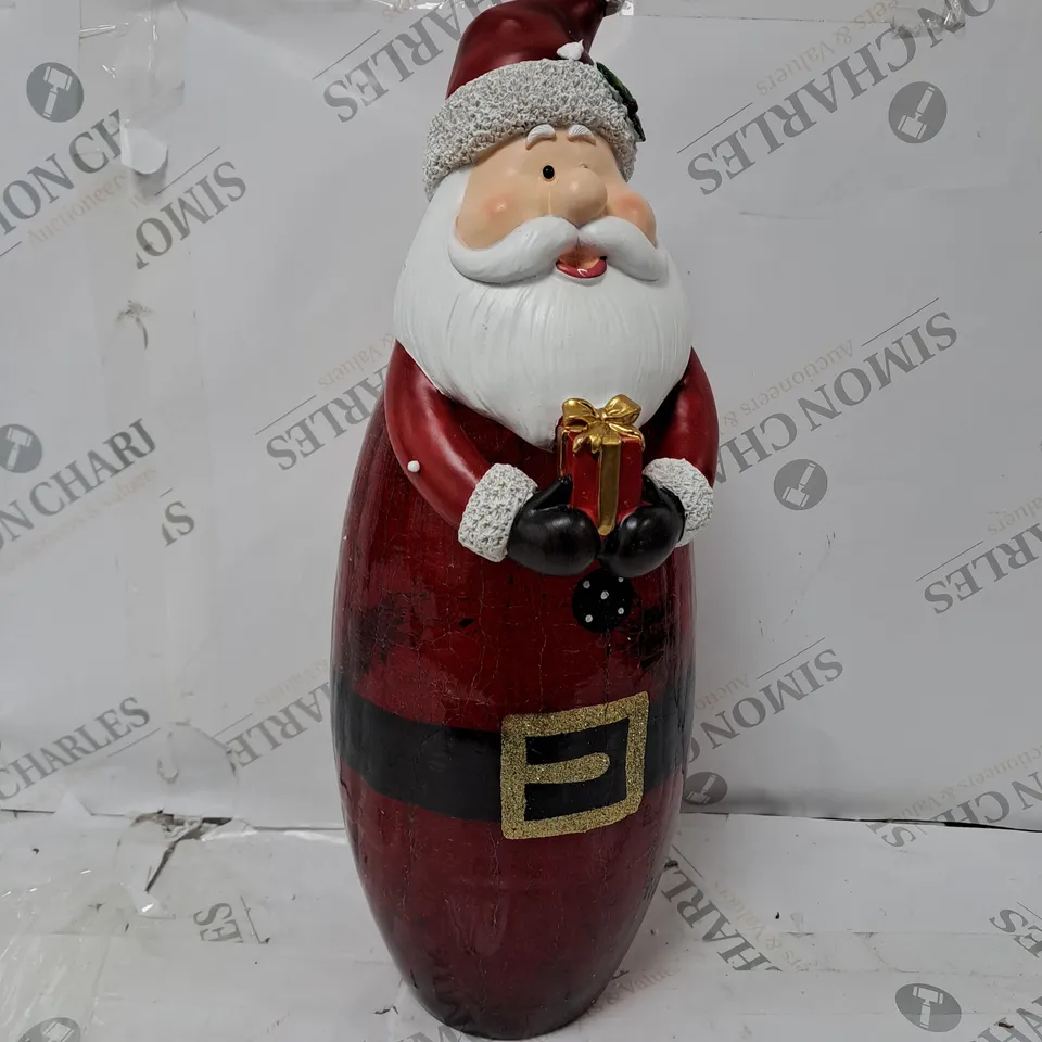 BOXED FESTIVE PRE-LIT LARGE GLASS CHRISTMAS CHARACTER - SANTA