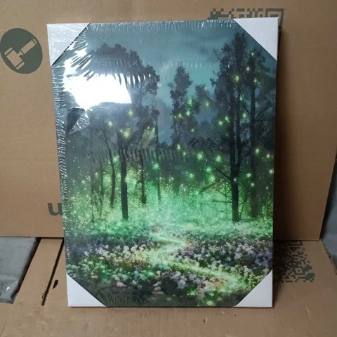 BLISS AND BEYOND LED ART FRAME, NIGHT FOREST. BOXED