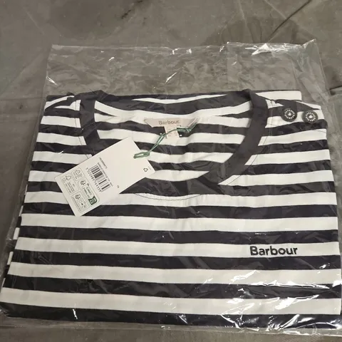 BARBOUR FERRYSIDE TOP – NAVY STRIPE, WOMEN’S KNIT, SIZE 16