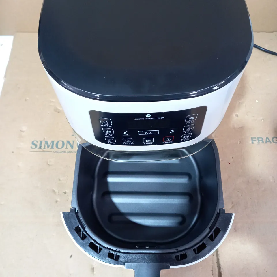 COOK'S ESSENTIALS 4.0L AIR FRYER WITH DIGITAL TOUCHSCREEN & VIEWING SCREEN - COOL GREY