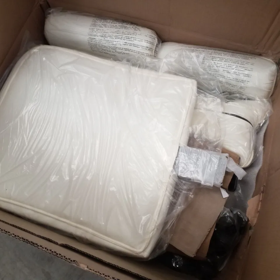 BOXED CREAM FAUX LEATHER OFFICE CHAIR 