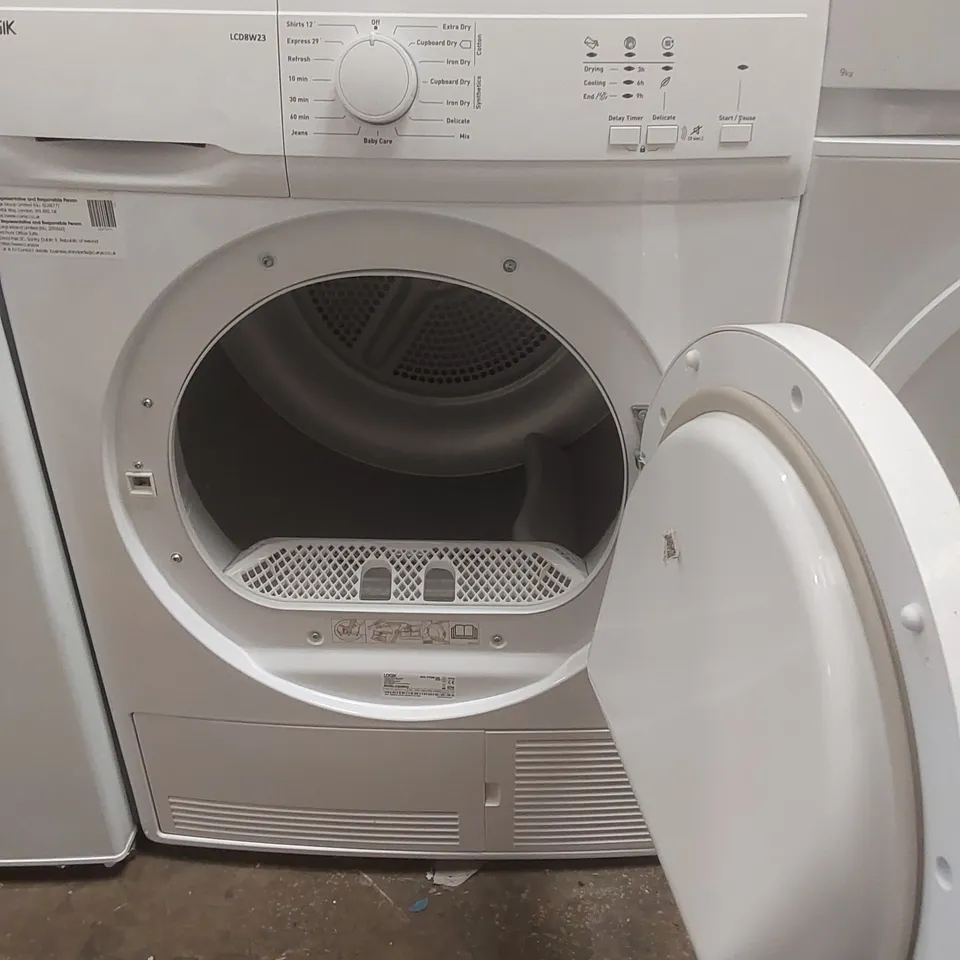LOGIK LCD8W23 8 KG CONDENSER TUMBLE DRYER - WHITE