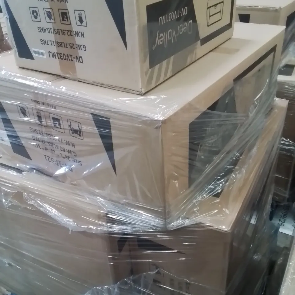 PALLET CONTAINING 6 DEERVALLEY PEDESTAL/BASI  BATHROOM SINK BASINS