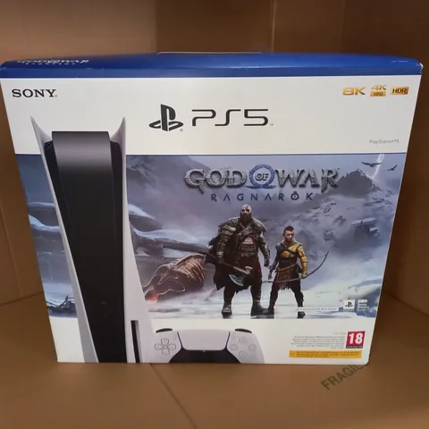 BOXED PLAYSTATION 5 GAMES CONSOLE GOD OF WAR RAGNAROK EDITION - CFI-1216A