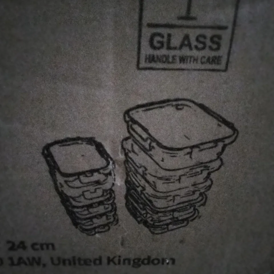 FOOD STORAGE TUBS-GLASS