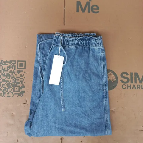 ARKET PANTS IN DENIM BLUE SIZE SMALL