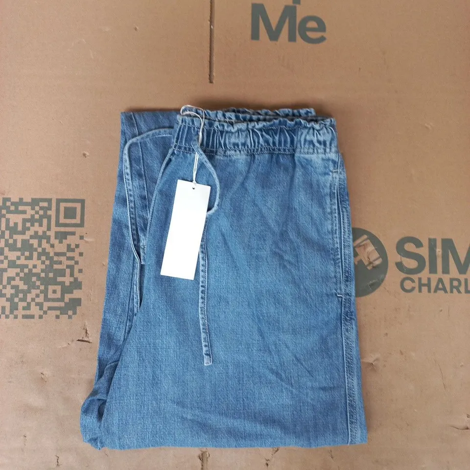 ARKET PANTS IN DENIM BLUE SIZE SMALL
