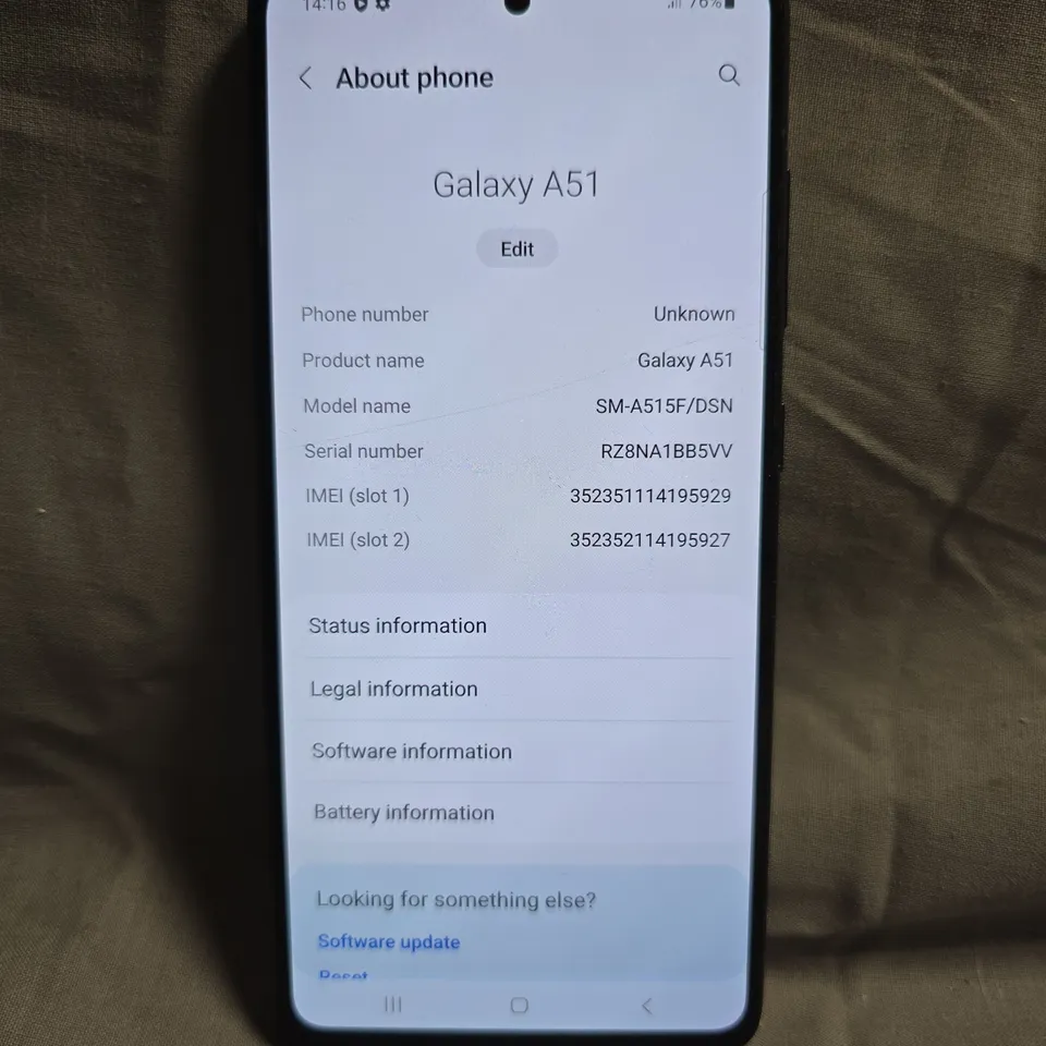 SAMSUNG GALAXY A51 SMARTPHONE – BLACK