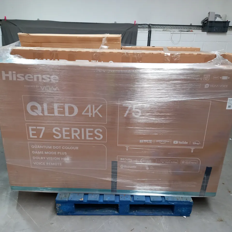 PALLET OF ASSORTED DAMAGED AND FAULTY TELEVISIONS TO INCLUDE SAMSUNG , HISENSE AND LG - COLLECTION ONLY 