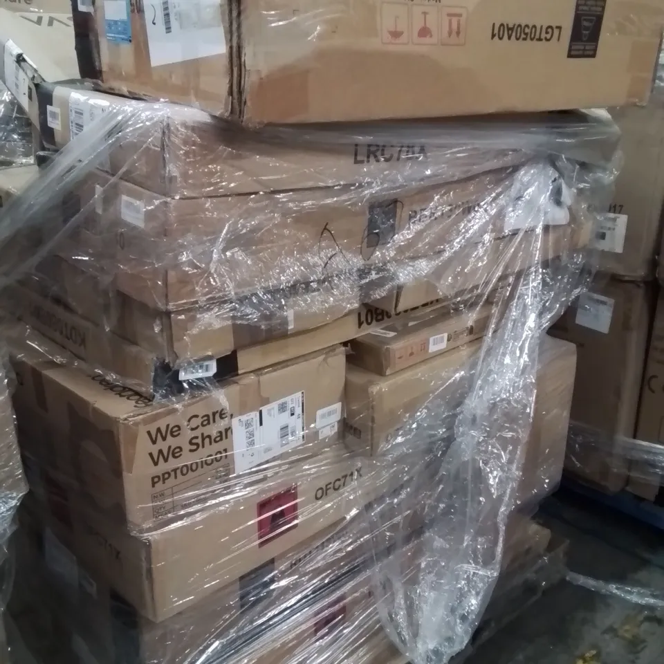 PALLET CONTAINING VARIOUS ASSORTED BOXED ITEMS TO INCLUDE: STORAGE SHELVES, CAT LITTER BOX,SIDE TABLES ECT.