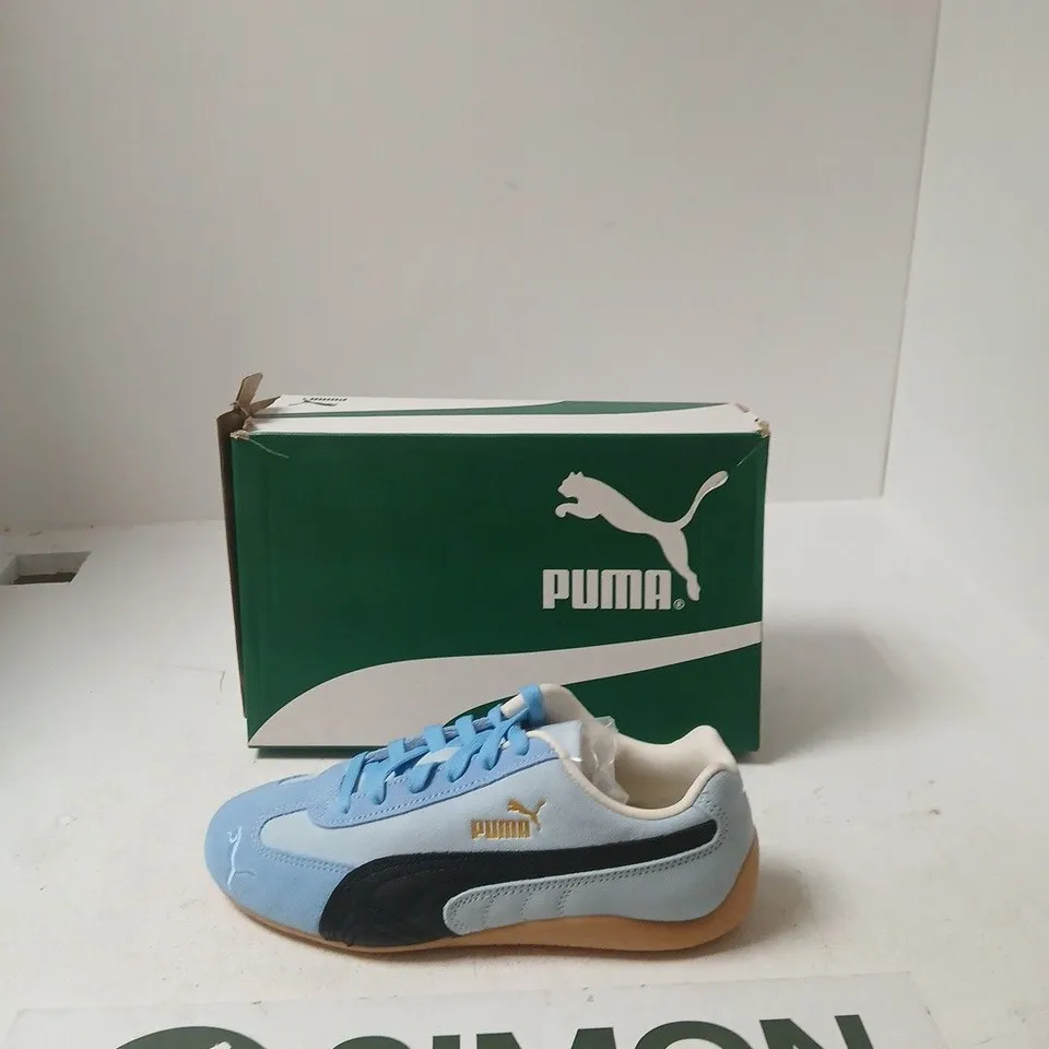PUMA SPEEDCAT TRAINERS – LIGHT BLUE/SKY WITH GUM SOLE, UK 6.5 (EU 40)