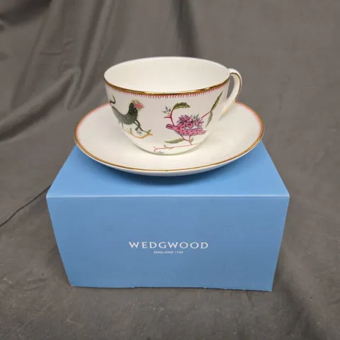 BOXED WEDGEWOOD MYTHICAL CREATURES BUTE CUP & SAUCER