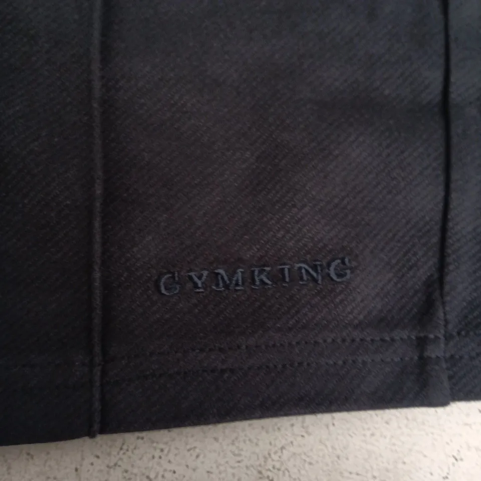 GYM KING NAVY SHORTS – UK M (MEN) – DRAWSTRING, BRAND TAG