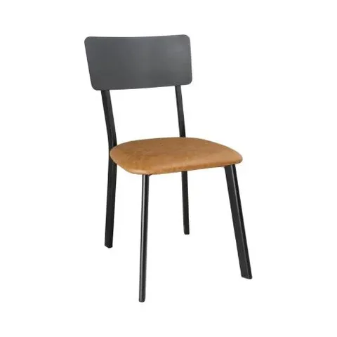 BOXED BOLERO METAL SIDE CHAIR VINTAGE CAMEL (PACK OF 4)