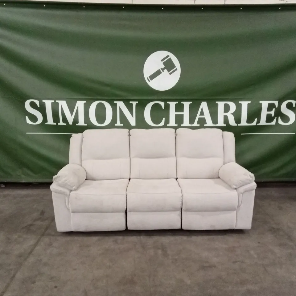 ALBION FABRIC 3 SEATER HIGH BACK MANUAL RECLINER SOFA RRP £749