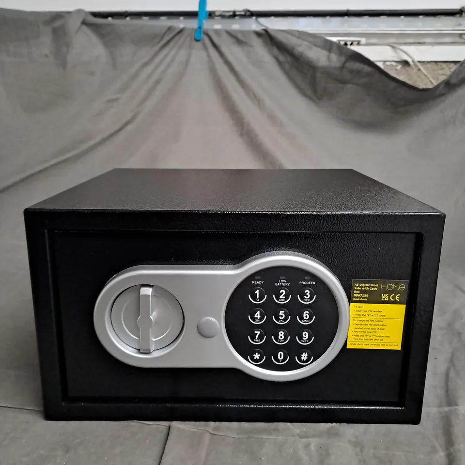 BOXED A5 DIGITAL STEEL SAFE WITH CASH BOX 