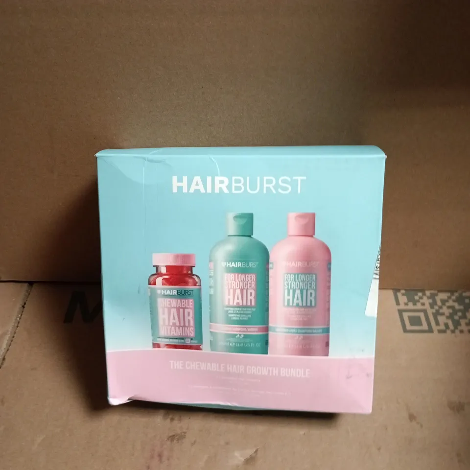 HAIRBURST CHEWABLE HAIR GROWTH BUNDLE – BOXED, THREE-BOTTLE SET