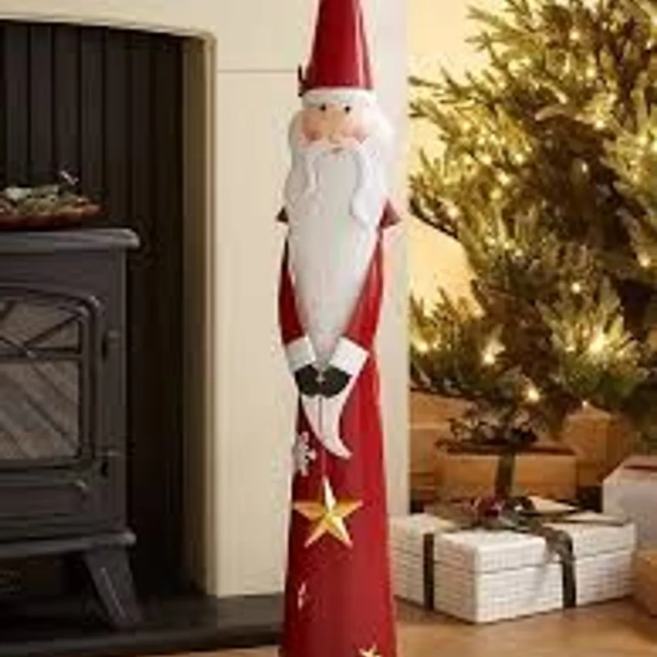 METAL SANTA CHRISTMAS DECORATION 102CM - COLLECTION ONLY