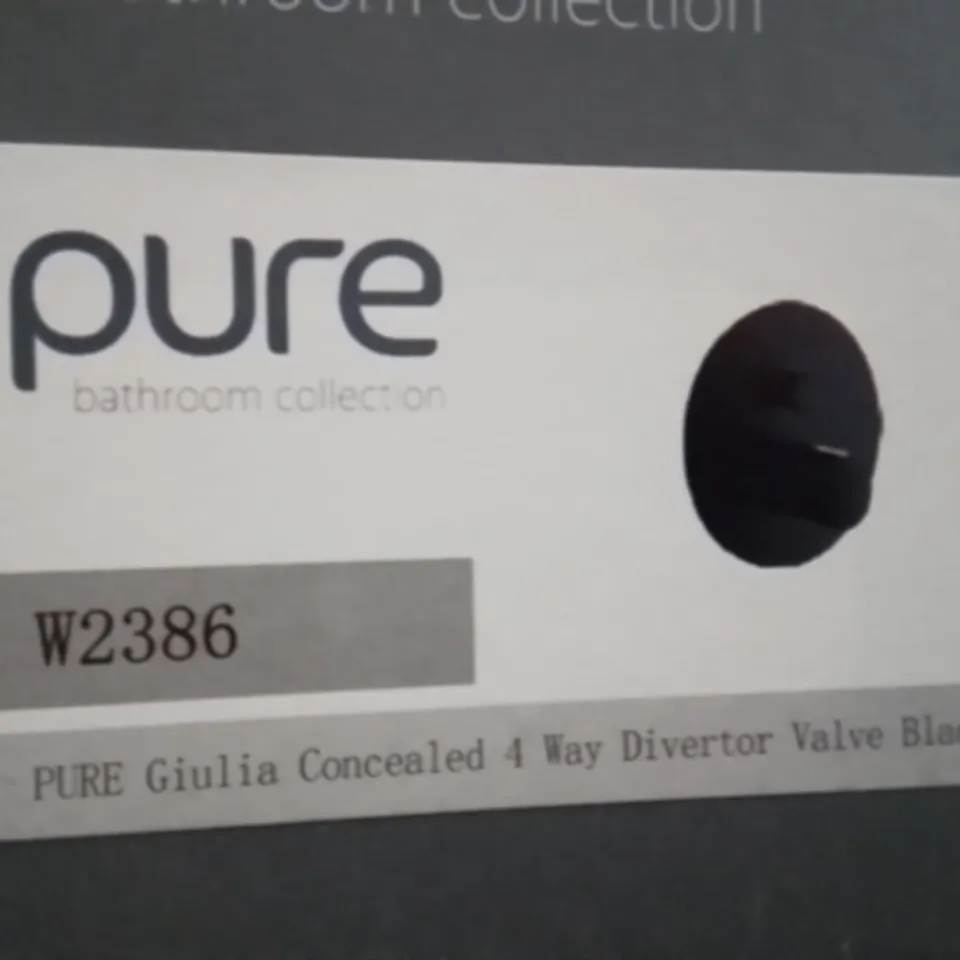 BRAND NEW PURE GIULIA WALL MOUNTED BASIN MIXER TAPS // BLACK W2386