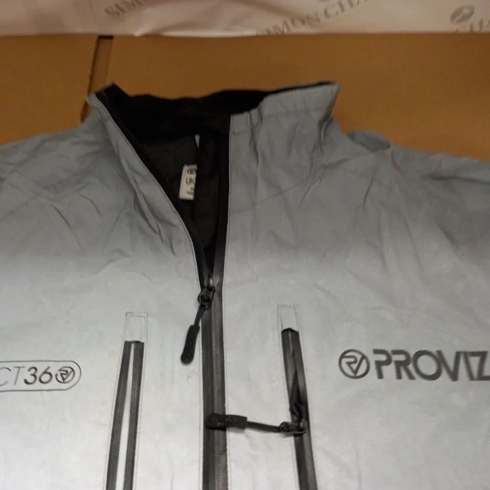 PROVIZ REFLECT 360 GREY ZIP THROUGH COAT - UK 14