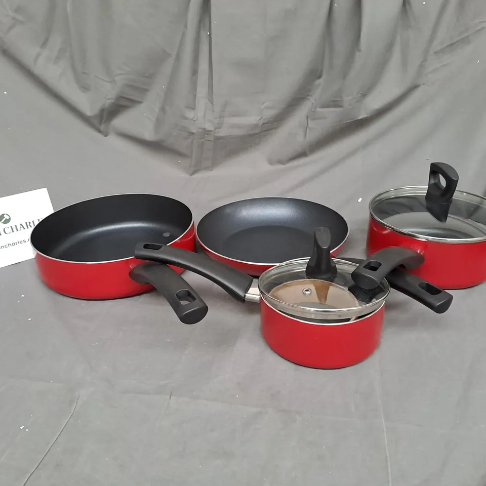 BOXED COOK'S ESSENTIALS 4 PIECE NON STICK COOKWARE SET 