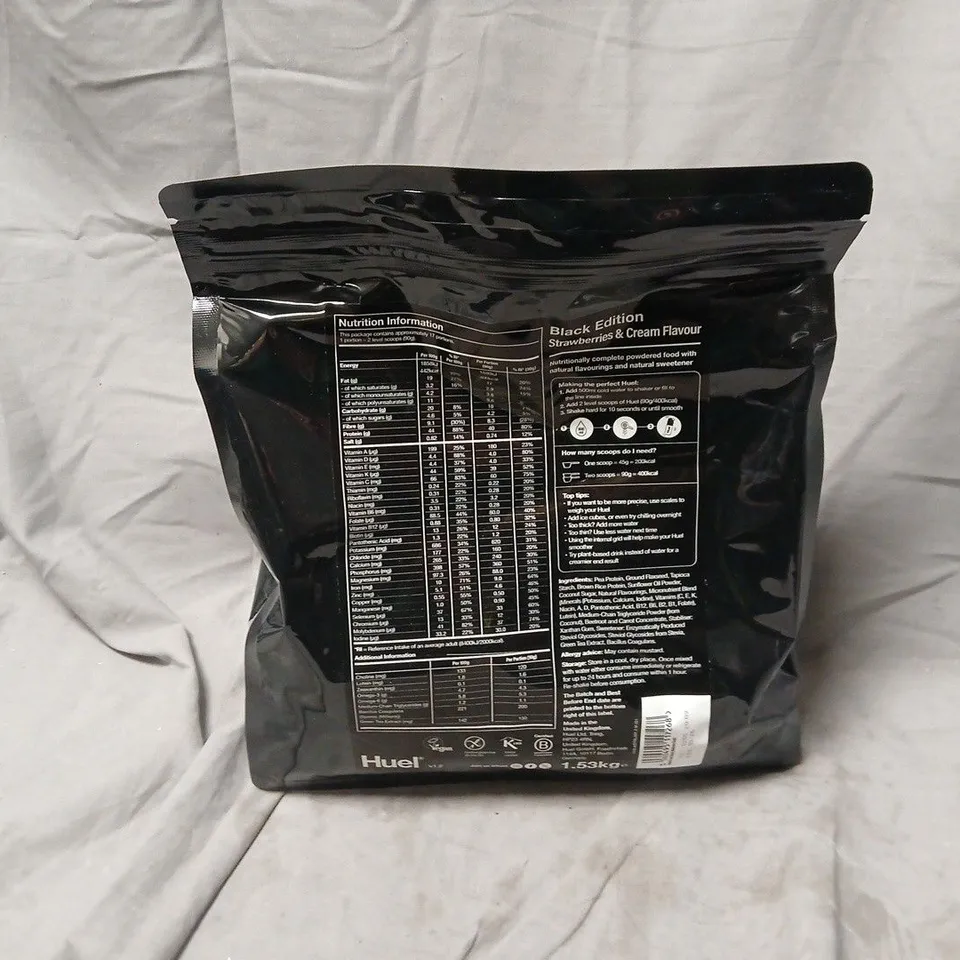 HUEL BLACK EDITION STRAWBERRY & CREAM POWDER – 1.53KG
