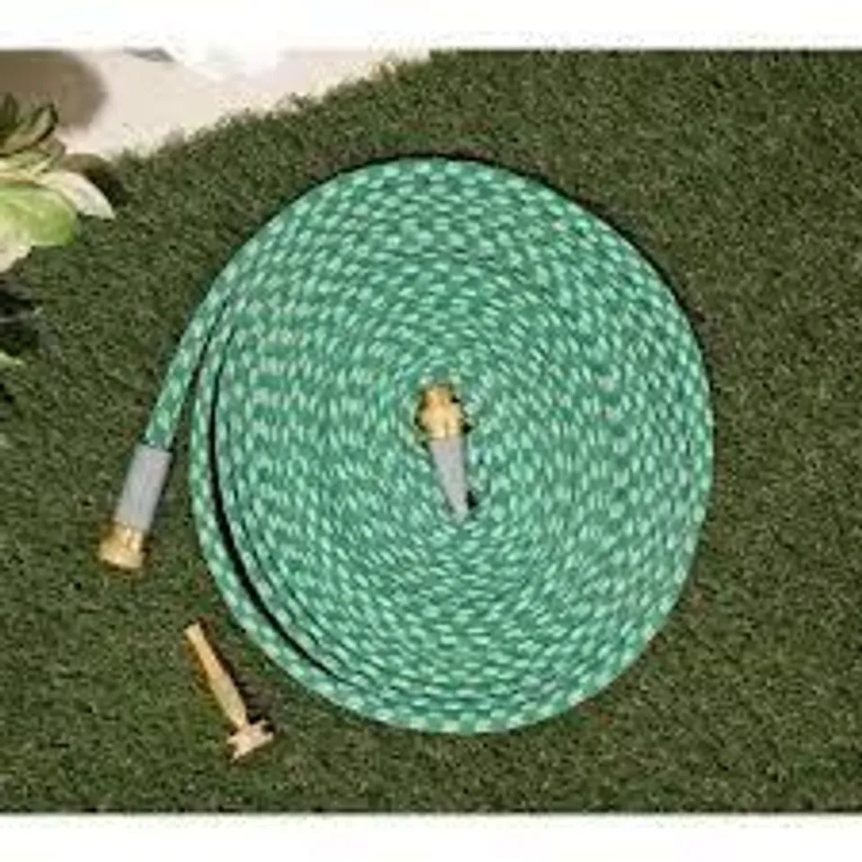 BERNINI PATTERNED HYDROHOSE WITH QUICK CONNECTORS GREEN
