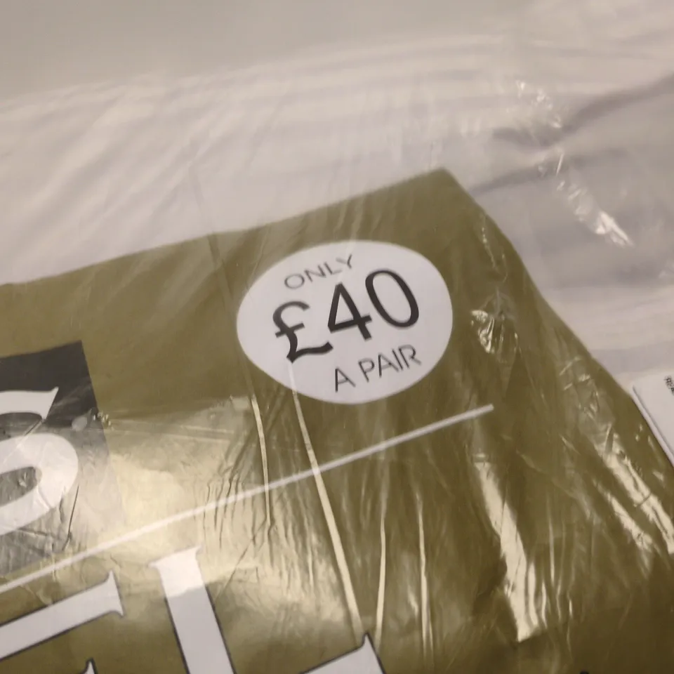 2 BHS Hotel Pillows – White Pillow Pair, Sealed in Plastic