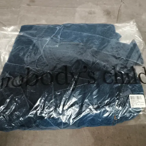 NOBODY'S CHILD CARLEE TIE WAIST DENIM MINI DRESS – BLUE, UK 10 (EU 38, US 6)