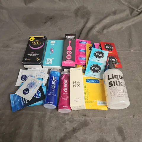 APPROXIMATELY 30 ASSORTED CONDOM & LUBRICANT PRODUCTS