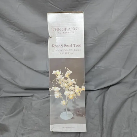 THE GRANGE COLLECTION ROSE & PEARL TREE – 32 WARM WHITE LED LIGHTS WITH PE ROSES (INDOOR USE ONLY)