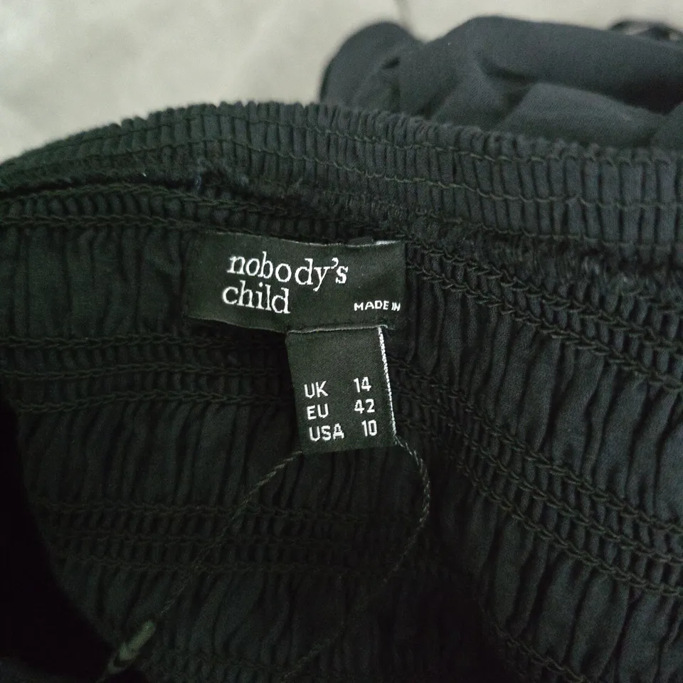 NOBODY'S CHILD ALASKA BLACK JUMPSUIT– UK 14 (EU 42, US 10)