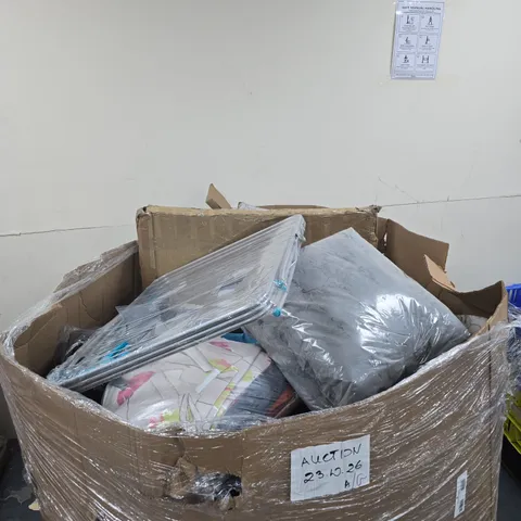 PALLET TO CONTAIN A LARGE AMOUNT OF ASSORTED ITEMS TO INCLUDE 3 TIER AIR DRYER, BOOKS ETC