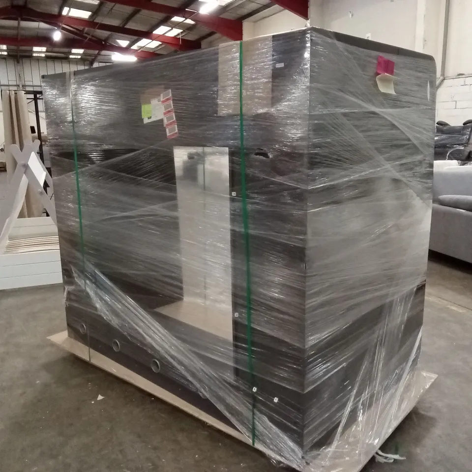 AISHA SINGLE 3FT HIGH SLEEPER LOFT BED WITH BUILT-IN DESK - ANTHRACITE