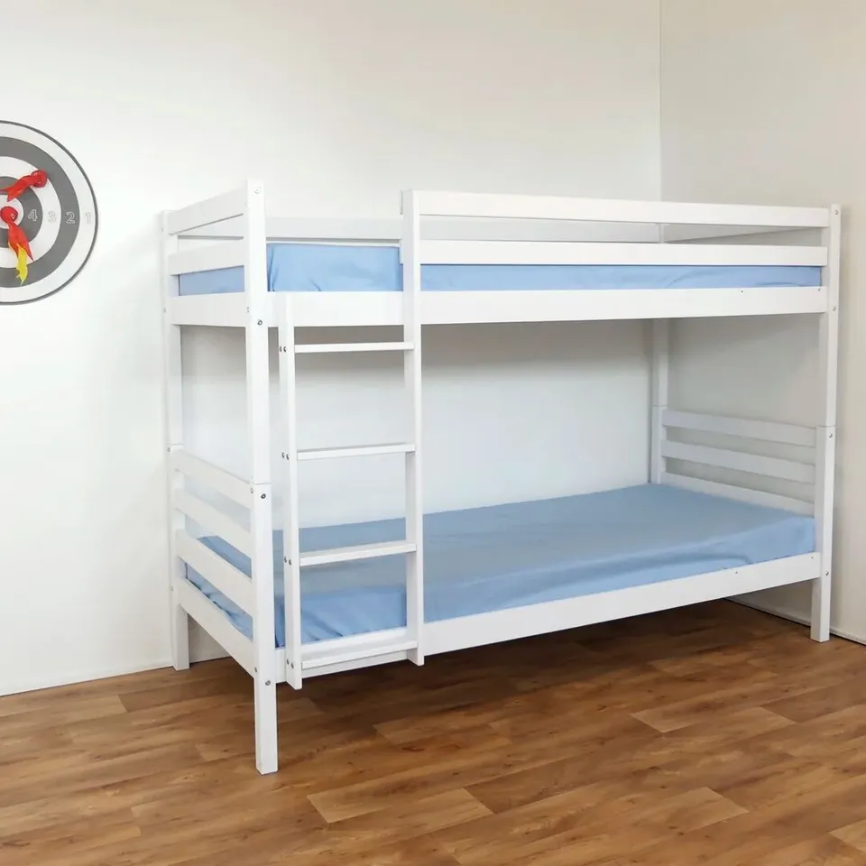 BOXED MATTESON HARDWOOD BUNK BED (2 BOXES)