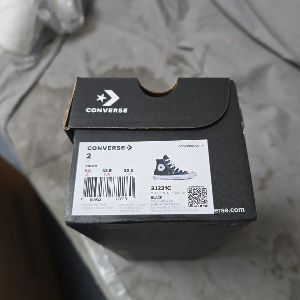 CONVERSE CHUCK TAYLOR ALL STAR HIGH-TOP SNEAKERS – BLACK SIZE 1.5