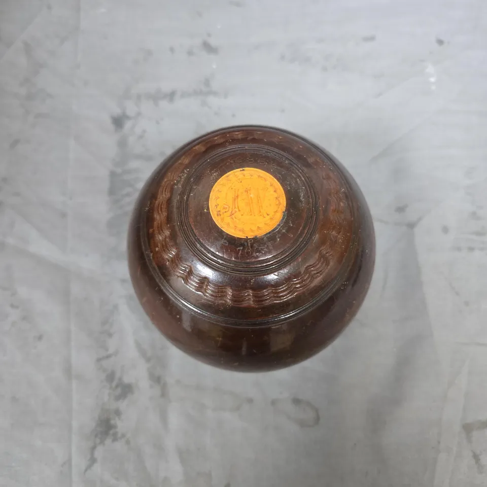 WOODEN DECORATIVE CROWN GREEN BOWL BIAS NO.2