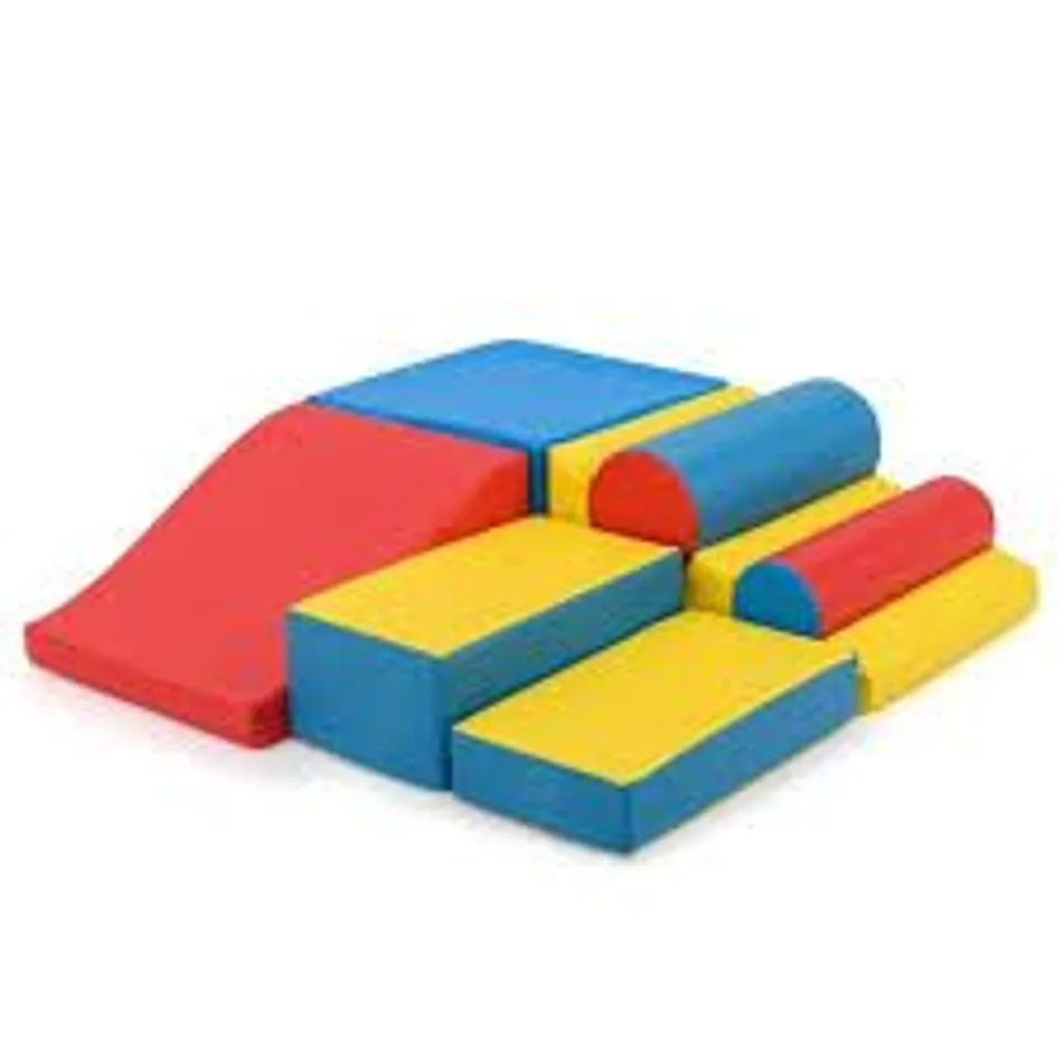 COSTWAY COLOURFUL TODDLER FOAM CLIMBING BLOCKS SET 7 PIECE
