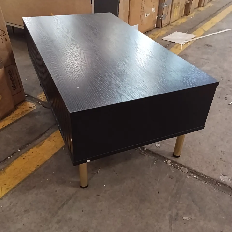BOXED 2 DRAWER CABINET - BLACK 